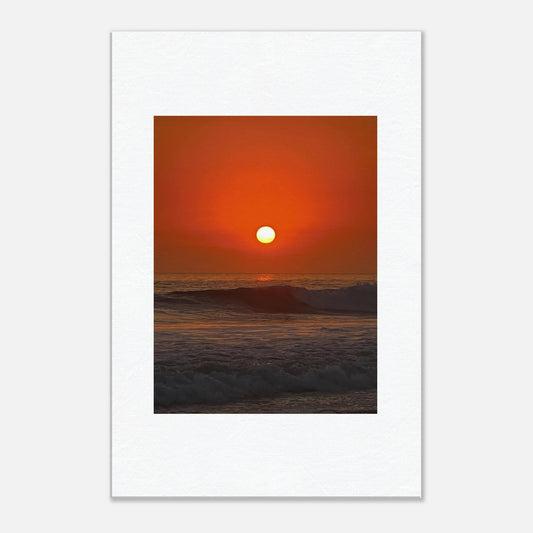 Dramatic Southern California Sunset Canvas Print – Captivating Red Hues for Home Decor - CaliCuration