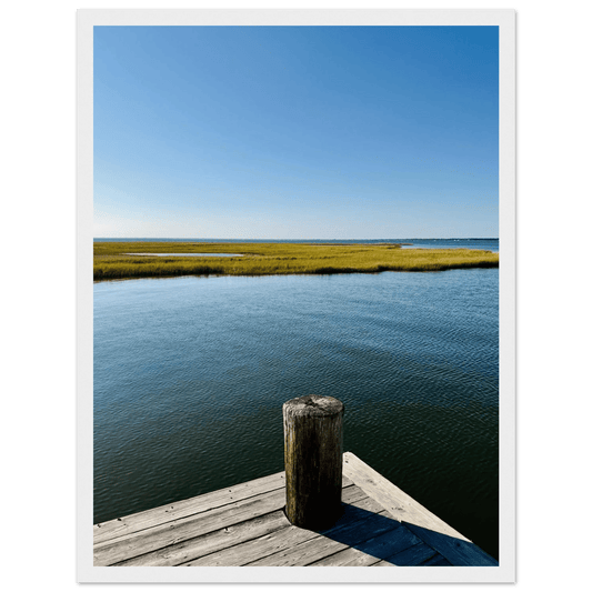 Framed Poster – Long Island Sound Dreamy Pier – Endless Summer Mood Wall Art - CaliCuration