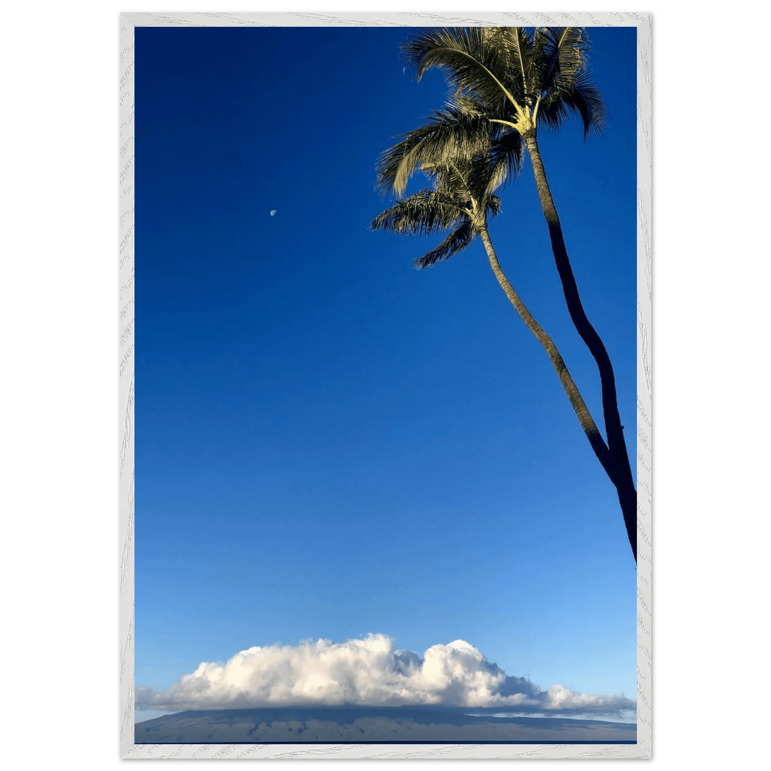 Hawaii Volcano Clouds & Pacific Scene Mounted Framed Poster – Travel Collection - Studio Edition Spring '26: Hawaii - CaliCuration