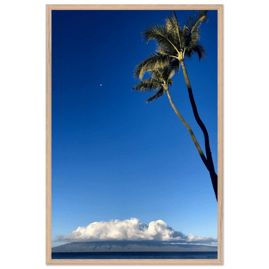 Hawaii Volcano Clouds & Pacific Scene Mounted Framed Poster – Travel Collection - Studio Edition Spring '26: Hawaii - CaliCuration
