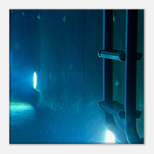 Hollywood Nighttime Pool Canvas Print - Stunning Underwater Art Decor: California Canvas – Studio Edition. - CaliCuration