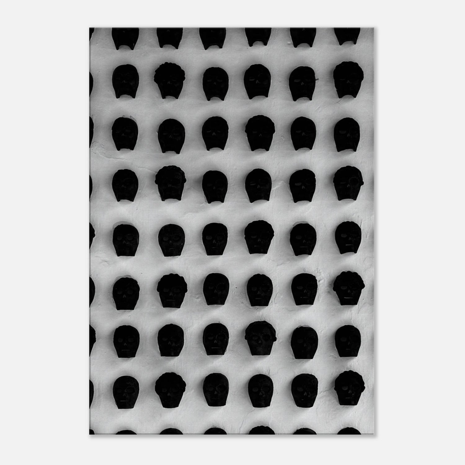 Monochrome Skull Grid Canvas Wall Art – Minimalist Black & White Statement Photography. Travel Collection Studio Edition: Abstracts - Spring' 26 - CaliCuration