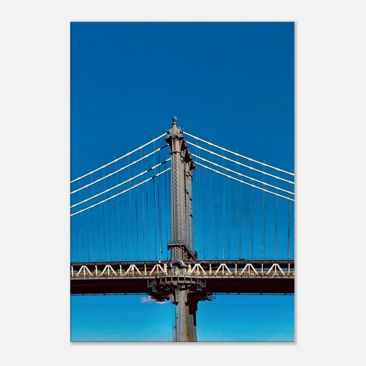Sunny Winter Day Canvas Print – Manhattan Bridge NYC Art for Your Home: Travel Collection - Studio Edition: Holiday 25 - CaliCuration