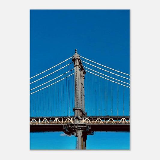 Sunny Winter Day Canvas Print – Manhattan Bridge NYC Art for Your Home: Travel Collection - Studio Edition: Holiday 25 - CaliCuration