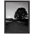 Mounted wooden framed print of a black and white summer scene in the English Cotswolds from the Travel Collection by My Store.