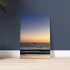 SoCal Fall Sunset canvas print by My Store featuring vibrant sunset colors and a dreamy new moon design, perfect for wall decor.