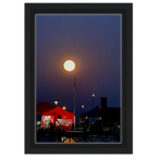 Mystical Fall Full Moon framed canvas wall art by CaliCuration featuring a celestial autumn scene with vibrant colors and detailed design.