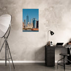 NYC skyline canvas print featuring the World Trade Center and Staten Island Ferry, part of the Travel Collection by My Store.