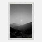 Black and white mounted framed poster of California Central Coast sunset from the My Store travel collection, studio edition print.