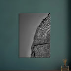 Black and white abstract wall art print from My Store's Architectural Light Study travel collection, featuring minimalist design.