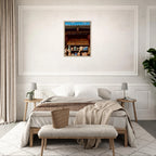 Framed canvas artwork of Oaxaca street fair in Mexico from CaliCuration's Travel Collection, Spring 2026 edition, vibrant street scene.