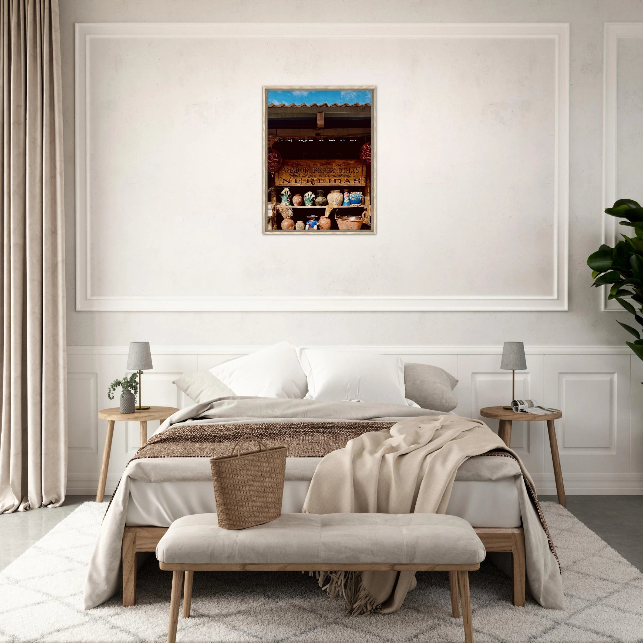 Framed canvas artwork of Oaxaca street fair in Mexico from CaliCuration's Travel Collection, Spring 2026 edition, vibrant street scene.