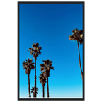 CaliCuration Santa Barbara Palm Tree Magic wooden framed poster, California home decor art, semi-glossy spring 2026 studio edition