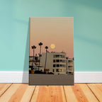 California canvas wall art print by MOODY SoCal BEACH, perfect for bedroom decor, featuring a vibrant beach scene.