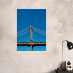Sunny Winter Day canvas print featuring Manhattan Bridge in NYC, vibrant travel-inspired wall art from My Store's Holiday 25 collection.
