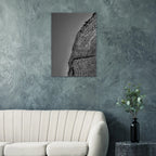 Minimalist black and white abstract canvas wall art print from the Architectural Light Study collection, Spring 2026 edition.