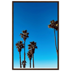 CaliCuration Santa Barbara Palm Tree Magic poster, semi-glossy paper with wooden frame, California-themed home decor artwork.
