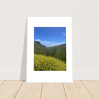 High-quality framed art print of Malibu Canyon in spring bloom wildflowers by My Store, showcasing vibrant California landscape artwork.