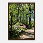 Central Park walkway framed art print on premium matte paper with wooden frame, part of the Studio Edition travel collection.