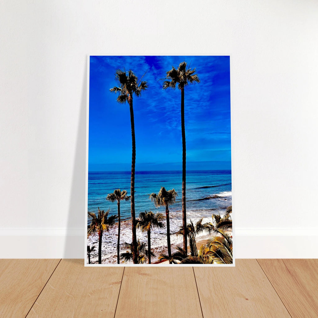 CaliCuration Malibu Palm Tree Family framed art print on print material, featuring California landscape with palm trees, spring '26 edition