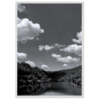 Black and white mounted framed poster of a German river view from the Travel Collection by My Store, studio edition Spring 2026.