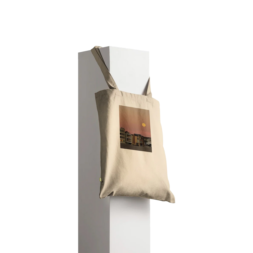 BEACH TOTE BAG, Aop Toe Bag, Shopping Tote Bag, Vegetable Tote Bag, Harvest Full Moon Tote Bag, Eco-Friendly Beach Bag, Cotton Tote Bag