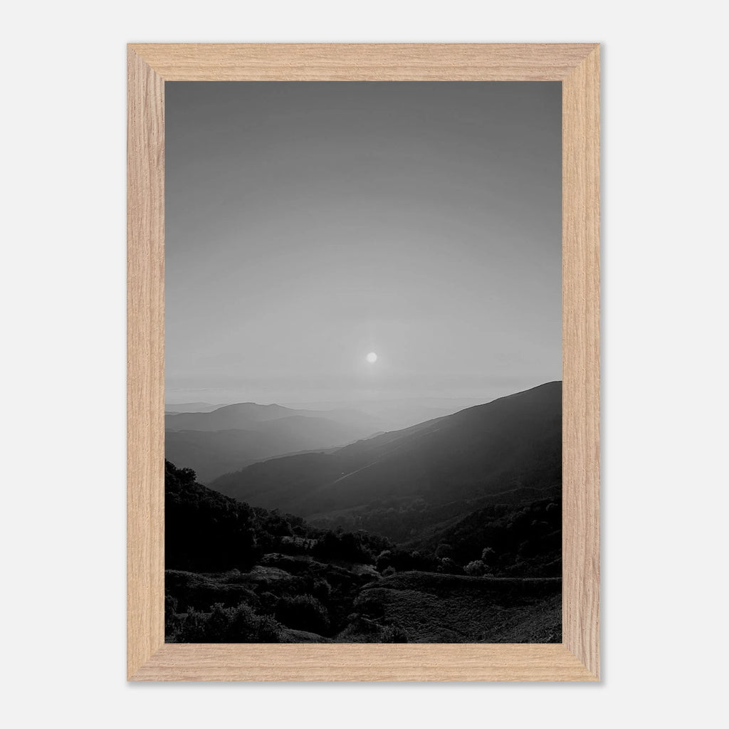 Black and white mounted framed poster of California Central Coast sunset, part of My Store's travel collection, Studio Edition Spring 26.
