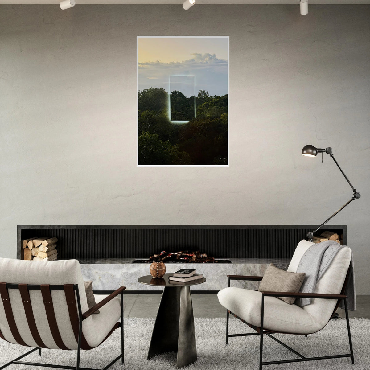 Color print titled "A Window into Jungle Stillness" by CaliCuration, featuring a serene jungle scene in a limited edition of 5.