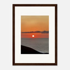 Magical Mediterranean Sunset framed poster print by My Store showcasing vibrant sunset colors, ideal wall art for any room.