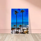 CaliCuration Malibu Palm Tree Family framed print, California art poster featuring a spring '26 studio edition design.