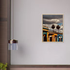 Framed canvas artwork of two palm trees from Mexico Oaxaca, part of CaliCuration's Mexico travel collection, Spring '26.