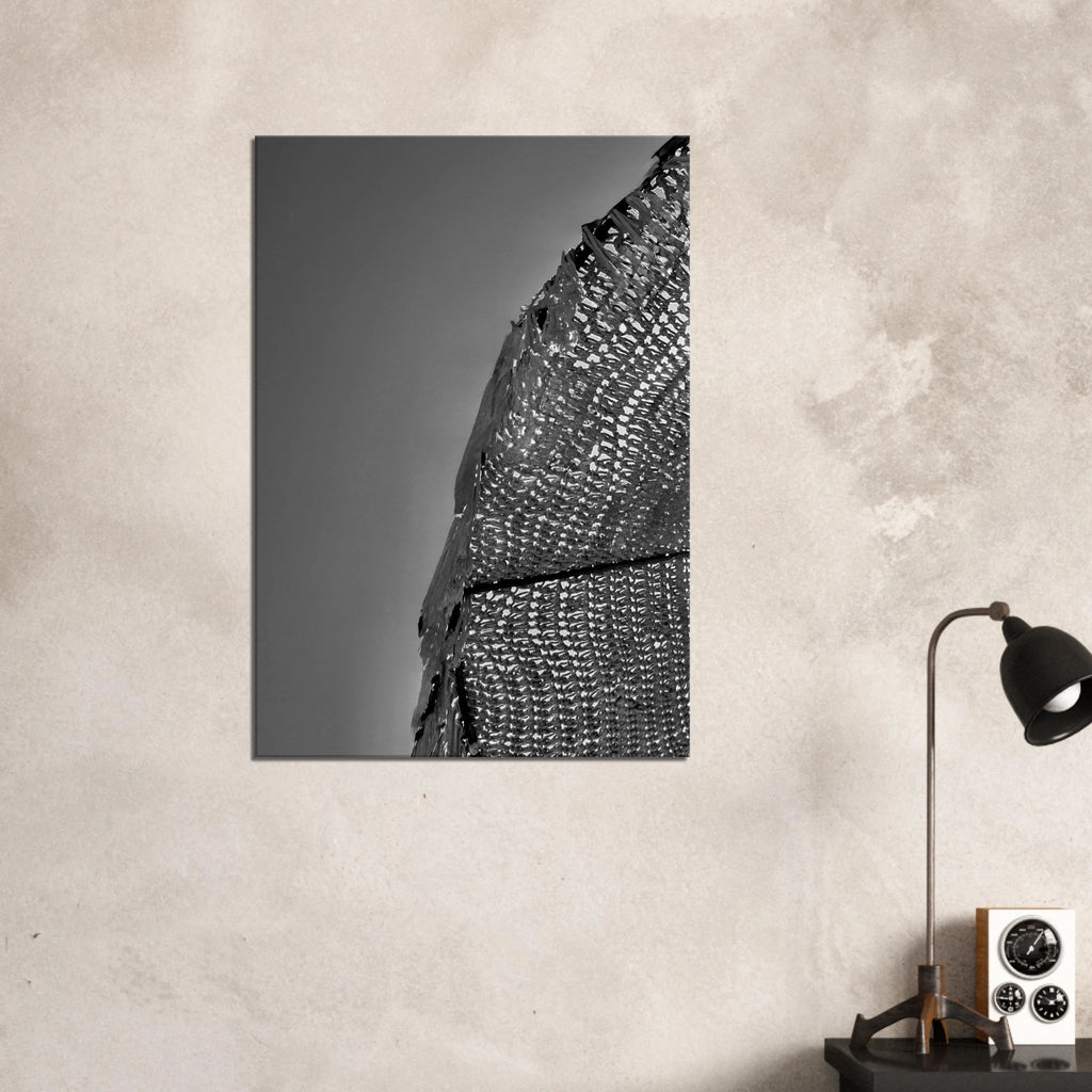 Minimalist black and white abstract canvas wall art from the Architectural Light Study travel collection, Studio Edition Spring 26.