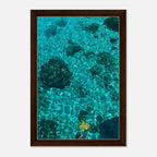 Vibrant tropical summer coastal artwork print in a framed canvas from the Travel Collection, natural beach scene decor.
