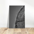 Black and white abstract canvas wall art from the Architectural Light Study travel collection, featuring minimalist design.