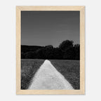 Black and white framed poster of a summer road scene on semi-glossy paper, part of the Travel Collection by My Store.