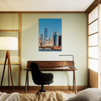 NYC skyline canvas print featuring the World Trade Center and Staten Island Ferry, part of the Studio Edition travel collection.