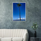 Hawaii Majestic Palm Tree Maui framed print by CaliCuration, showcasing tropical scenery from the Travel Collection Studio Edition.
