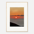 Vibrant Mediterranean Sunset framed print by My Store, colorful wall art for living room or bedroom decor, travel-inspired artwork.