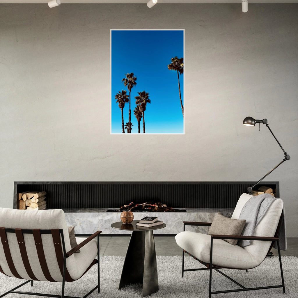 Santa Barbara Palm Tree poster by CaliCuration, framed home decor art print on semi-glossy paper, California spring '26 studio edition.