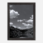 Black and white mounted framed poster of a German river view, part of the Studio Edition travel collection.
