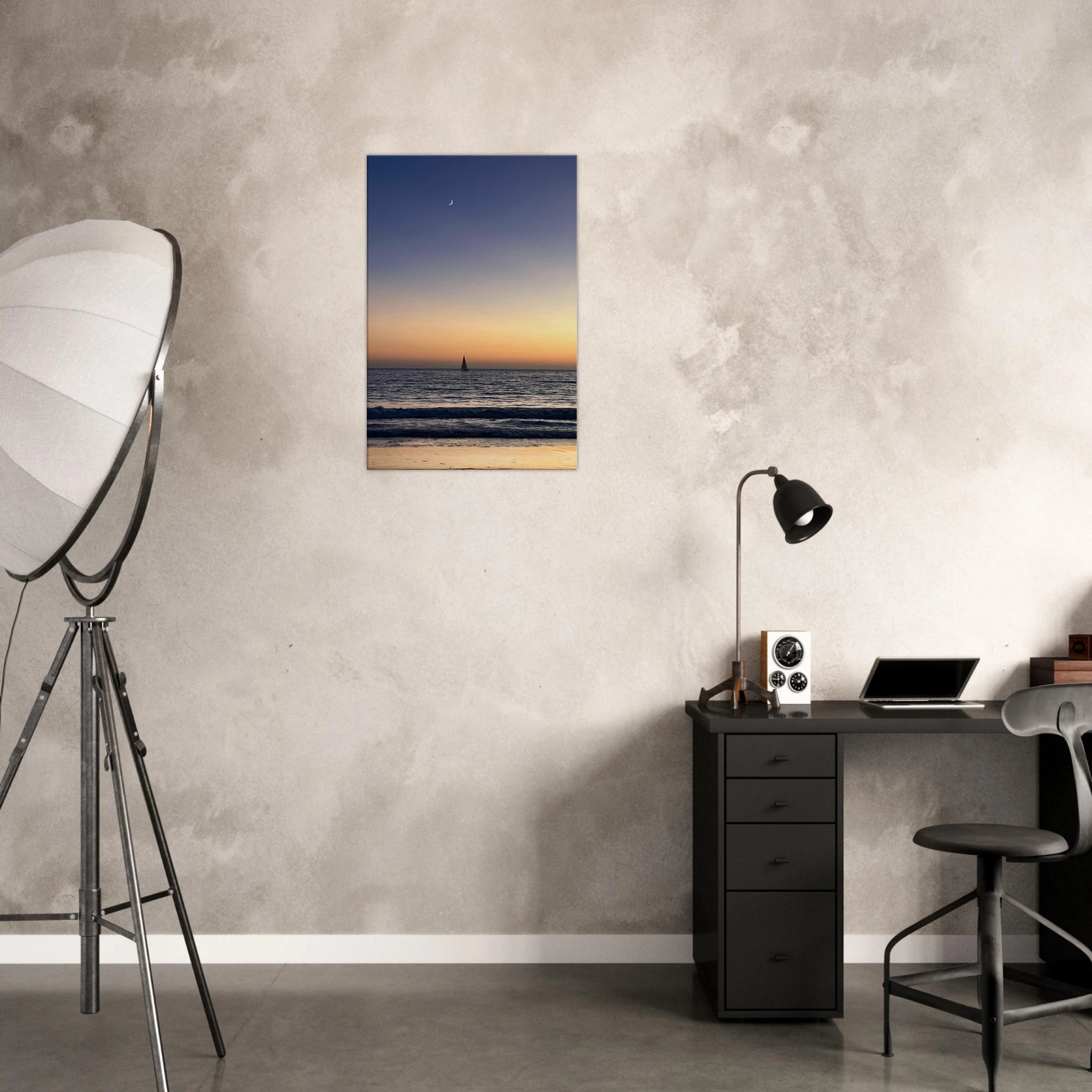 California canvas print titled "SoCal Fall Sunset" featuring vibrant fall colors and sunset scene, studio edition, ideal for wall decor.