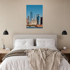 NYC skyline canvas print featuring the World Trade Center and Staten Island Ferry, part of the Studio Edition travel collection.