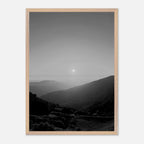 Black and white mounted framed poster of California Central Coast sunset from the Studio Edition travel collection, printed on high-quality material.