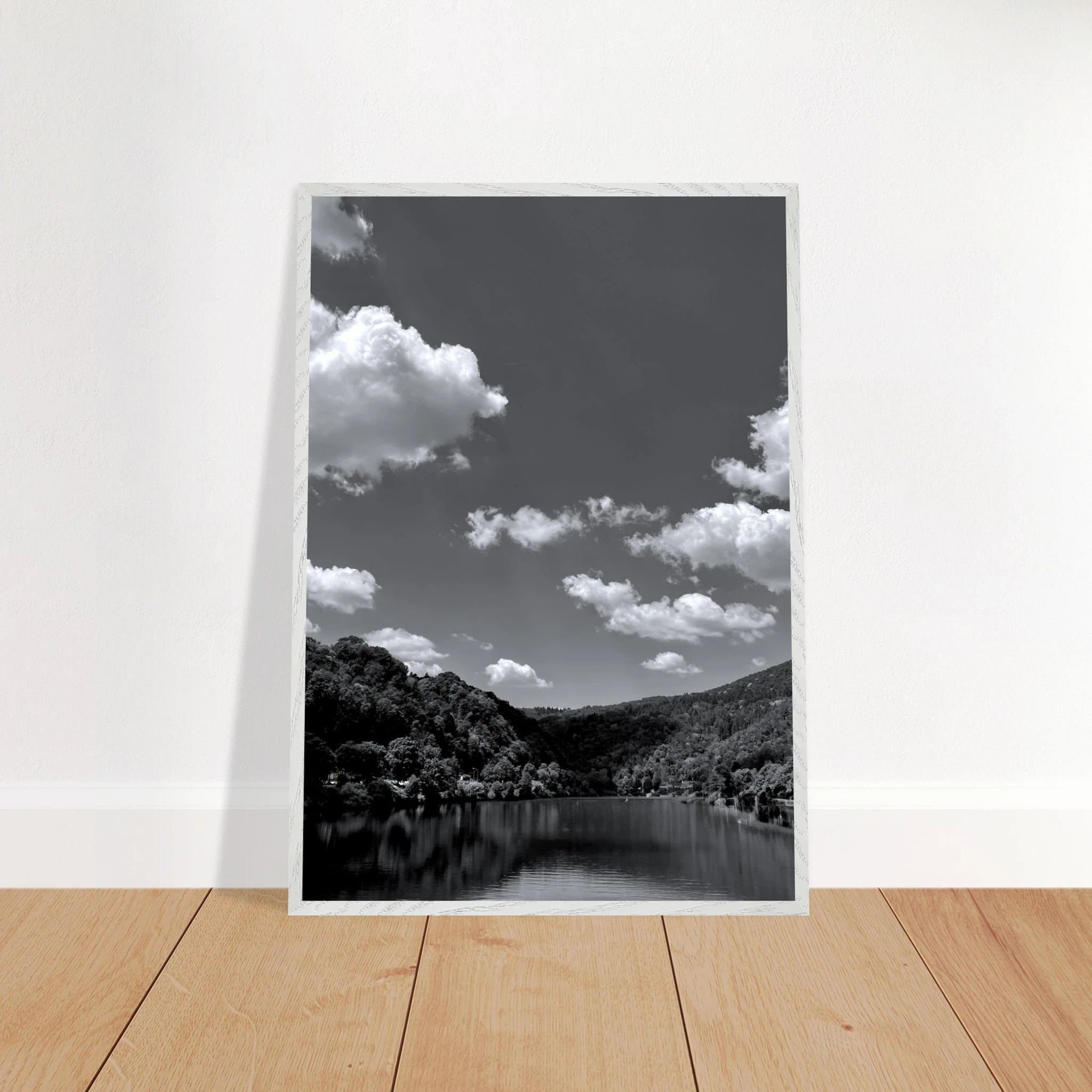 Black and white mounted framed poster of a German river view, part of the Studio Edition spring 2026 travel collection.