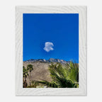Palm Springs cloud mounted wooden framed poster featuring California landscape art, perfect for home decor, Studio Edition Spring 2026.