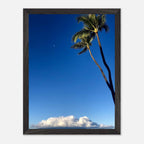 Framed Hawaii Volcano Clouds and Pacific scene print by CaliCuration, showcasing vibrant volcanic landscape in a travel-themed poster.