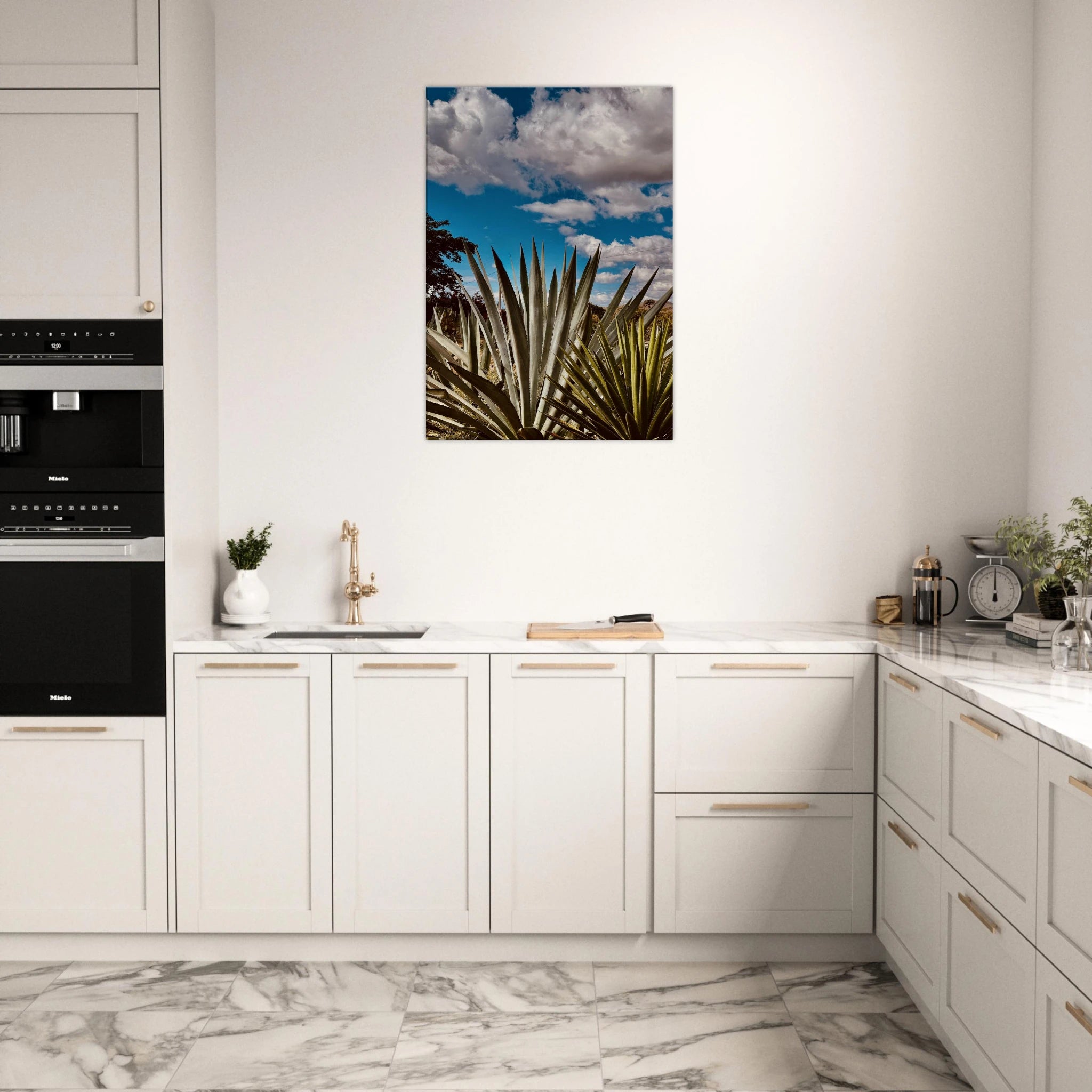 Canvas artwork depicting a Mezcal plantation in the Oaxaca Desert, part of the Spring' 26 travel collection by My Store.