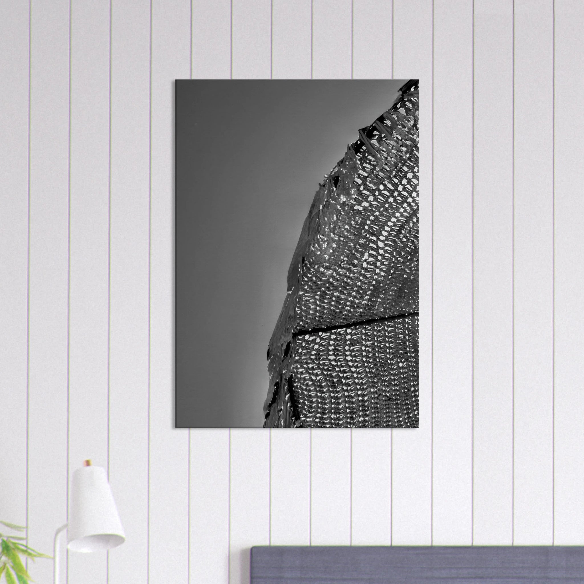 Minimalist black and white abstract canvas wall art from the Architectural Light Study Travel Collection, Studio Edition, Spring 2026.