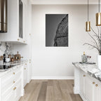 Minimalist black and white abstract canvas wall art from the Architectural Light Study collection, featuring modern geometric shapes.