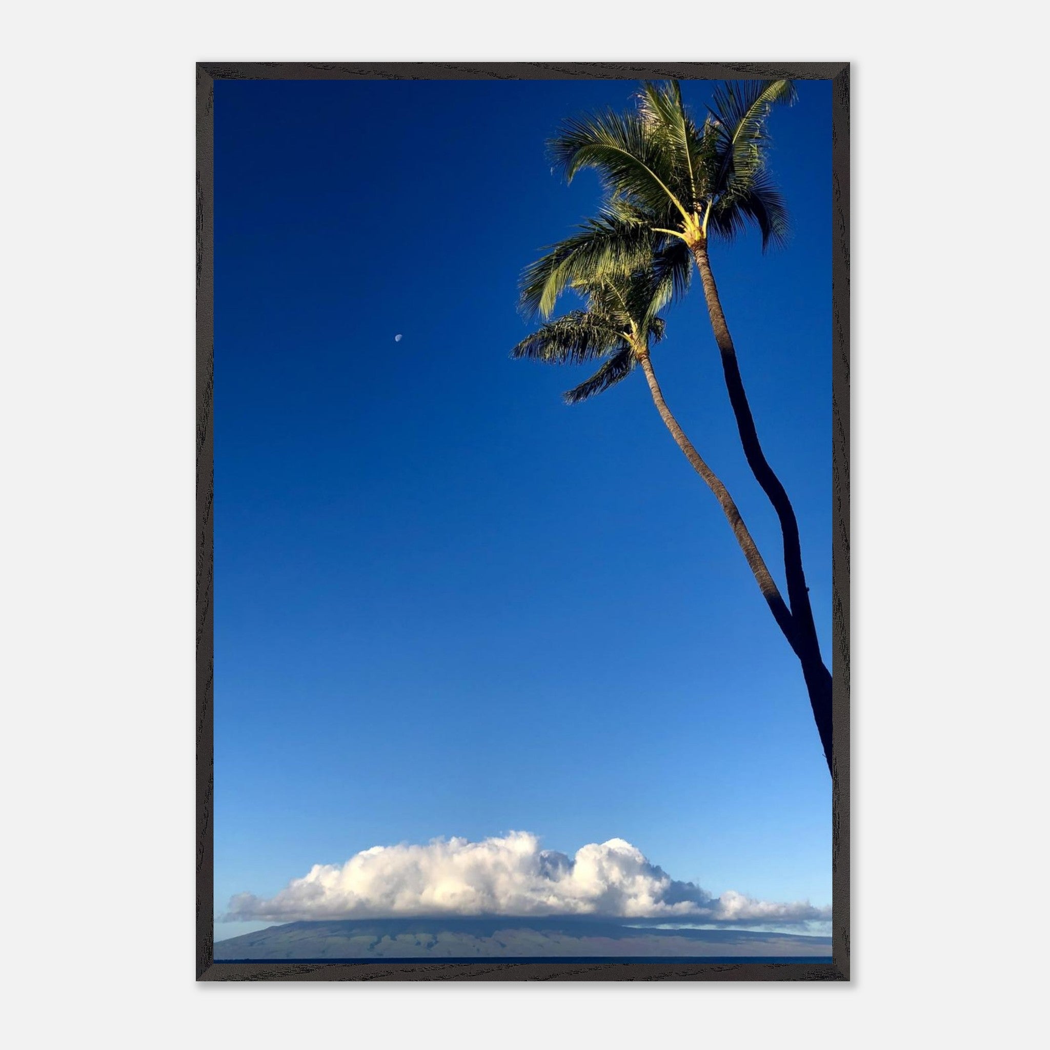 Hawaii Volcano Clouds and Pacific Scene framed print by CaliCuration from the Travel Collection, studio edition spring 2026.
